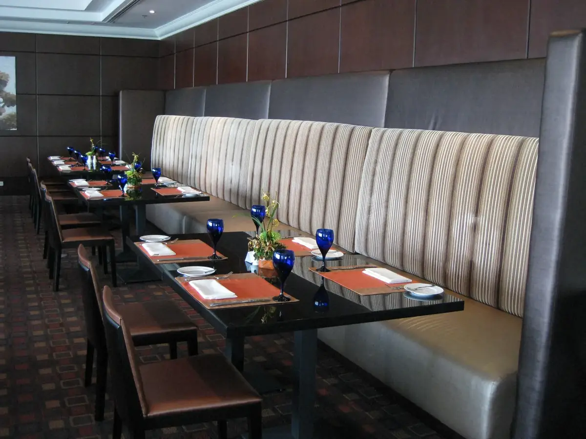 Restaurant upholstered banquette